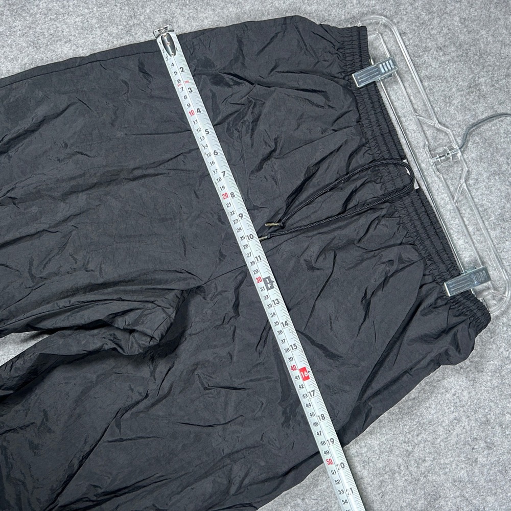 Vintage Nike Track Pants Mens M Black Windbreaker Joggers Swoosh Logo Baggy 90s - Picture 8 of 16